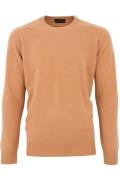 Alan Paine trui light camel classic fit ronde hals