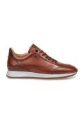 Floris van Bommel sneakers bruin effen kalfsleer