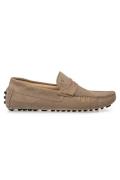 Floris van Bommel nette schoenen bruin effen leer suede