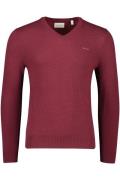 Gant trui rood normale fit v-hals