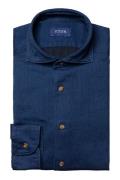 Eton business overhemd donkerblauw effen katoen slim fit