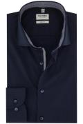 Olymp business overhemd Level Five donkerblauw effen extra slim fit za...