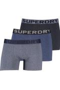 Superdry boxershorts katoen 3 pack blauw