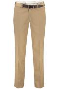 M.E.N.S. pantalon Madrid riem flatfront beige