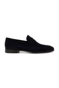 Instappers Magnanni  donkerblauw leer