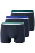 Schiesser Boxershorts 3 pack donkerblauw effen