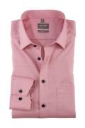 katoenen Olymp business overhemd wijde fit geprint roze