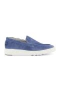 Floris van Bommel nette schoenen blauw uni 100% leer