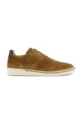 Lage Floris van Bommel sneaker bruin structuur leer