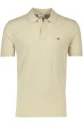 Gant regular fit polo 2-knoops beige katoen