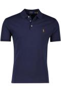 Polo Ralph Lauren polo donkerblauw custom slim fit 3-knoops katoen