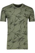 Korte mouw ronde hals katoenen Superdry t-shirt groen geprint