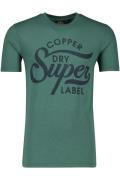 Korte mouw Superdry t-shirt groen opdruk katoen