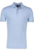 Hugo Boss Press 55 polo normale fit lichtblauw 3-knoops