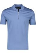 Hugo Boss black polo Mercerised Polston normale fit blauw rits katoen