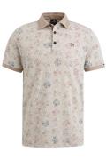 Vanguard beige polo bladeren print