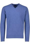 William Lockie lamswol trui wijde fit blauw