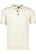 Butcher of Blue beige polo normale fit katoen Clifden korte mouw