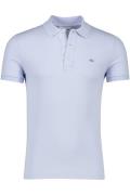 Katoenen Lacoste polo slim fit lichtblauw 3-knoops