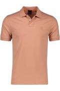 Boss orange polo slim fit effen oranje katoen