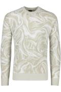 Hugo Boss trui ronde hals beige printje