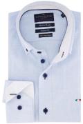 Portofino overhemd tailored fit blauw ml7