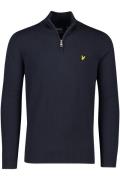 Donkerblauwe Lyle & Scott trui half zip katoen