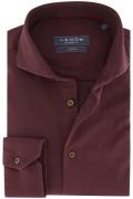 Ledub business overhemd Modern Fit bordeaux effen katoen normale fit