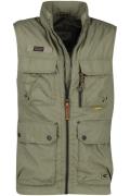 Camel Active bodywarmer groen wijde fit effen rits + knoop