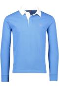 Gant polo blauw effen katoen normale fit met logo