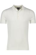 Katoenen Cavallaro polo effen offwhite slim fit