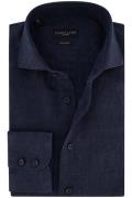 Slim fit Cavallaro donkerblauw overhemd mouwlengte 7