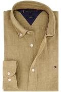 Tommy Hilfiger linnen regular fit beige overhemd