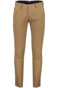 Vanguard katoenen chino bruin effen slim fit