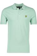 Katoenen Lyle & Scott polo effen groen slim fit