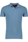 Katoenen Superdry polo slim fit blauw gemêleerd