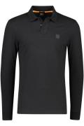 Boss polo slim fit zwart katoen