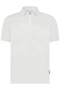 State of Art poloshirt wit wijde fit effen katoen stretch