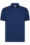 State of Art poloshirt wijde fit donkerblauw effen