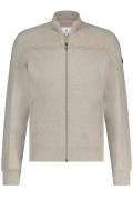 State of Art vest beige rits gemêleerd structuur