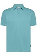 State of Art polo stretch wijde fit turquoise effen