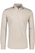 Profuomo polo lange mouw normale fit beige