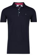 Katoenen Portofino polo extra lang normale fit donkerblauw