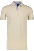 Korte mouw Portofino polo extra lang 3-knoops beige