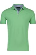 Groen poloshirt Portofino normale fit Pique effen katoen