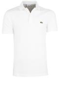 Lacoste polo wit effen katoen slim fit