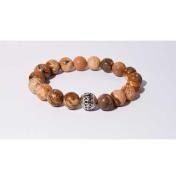 Mr.FRILL Mr. frill handmade bracelet picture jasper stone brown