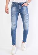 Local Fanatic Licht jeans met gaten 1059