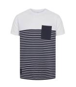 Kronstadt Timmi recycled stripe pocket shirt navy white ks3626