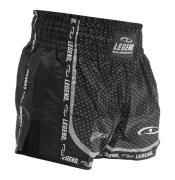 Legend Sports Kickboks broekje kind/volwassene carbon black satijn